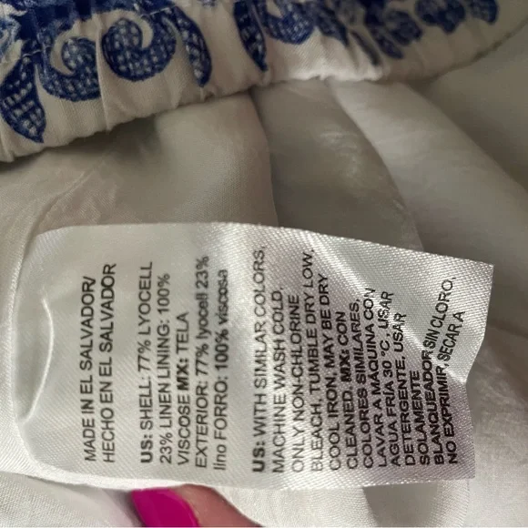 Chico’s Wide Leg Floral Pants Fully Lined Sz Large - Picture 5 of 5